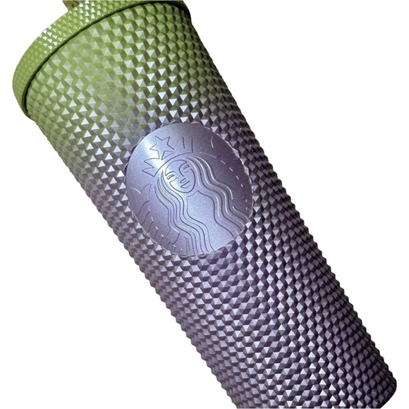 💚💜 Starbucks Green & Purple Ombré Studded Tumbler 24oz 💜💚 - Picture 1 of 4